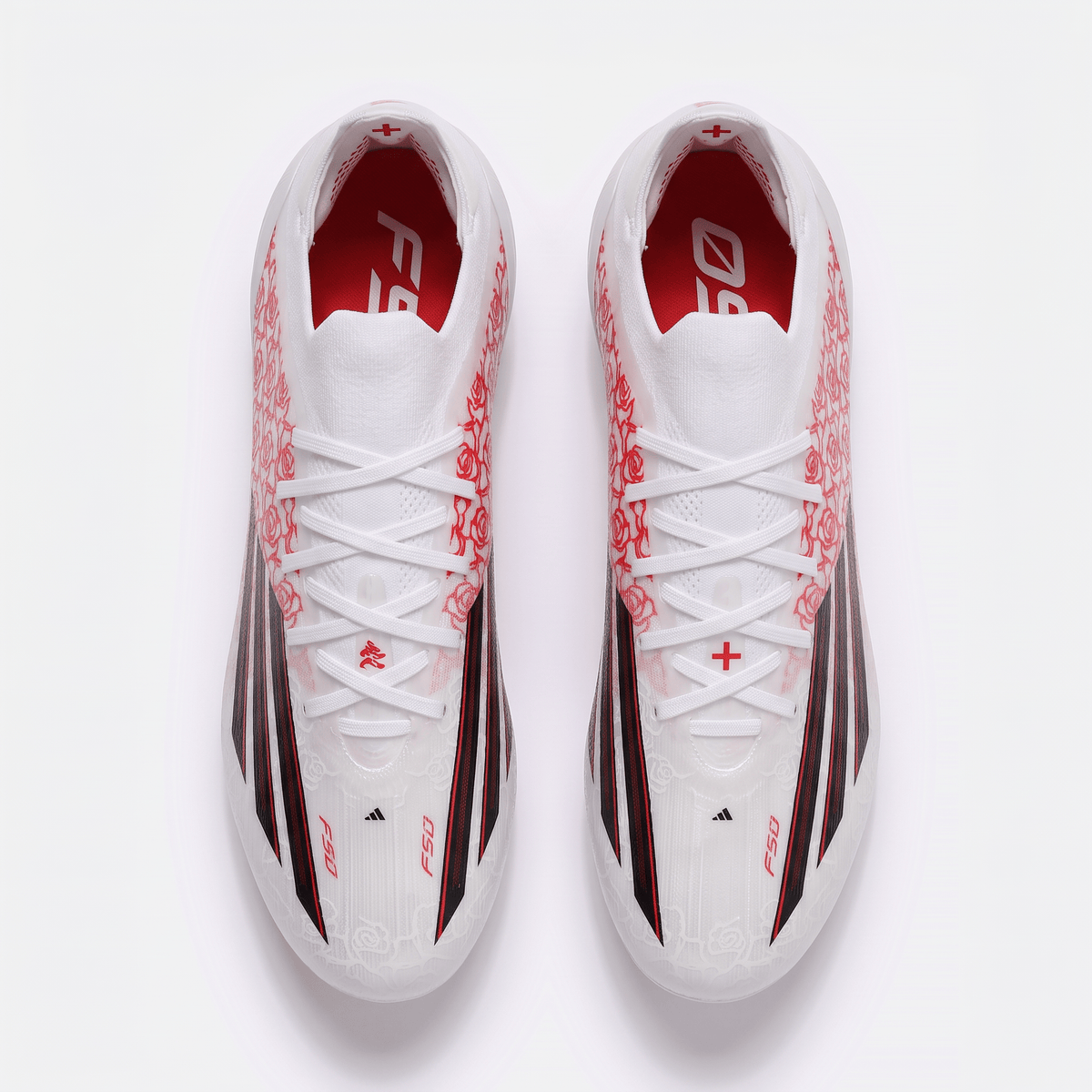 F50 FG Footwear White / Core Black / Lucid Red - Elite Boots