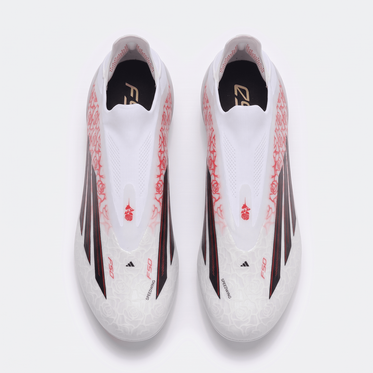 F50+ Laceless FG Footwear White / Core Black / Lucid Red - Elite Boots