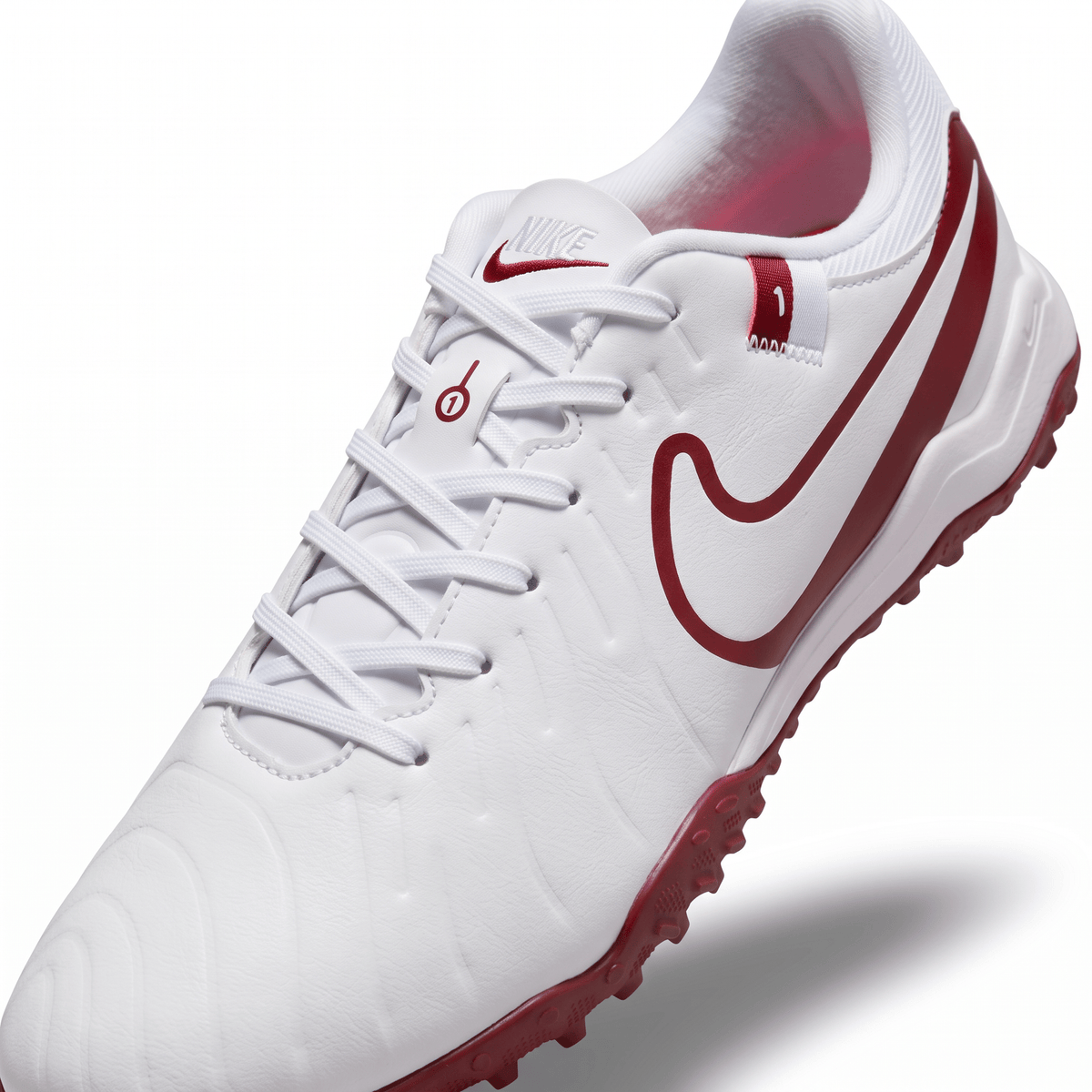 Tiempo Legend 10 Pro TF White / Team Red (Deep Maroon) - Elite Boots