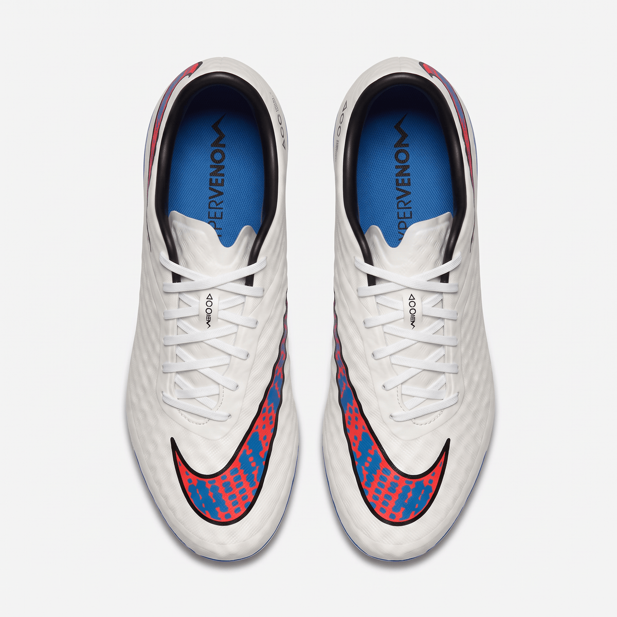 Hypervenom Phantom FG White / Blue Lagoon / Total Crimson / Black - Elite Boots