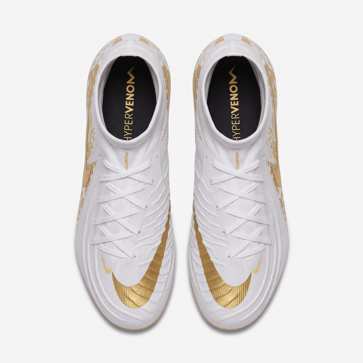 Phantom Luna II FG White / Metallic Gold Coin - Elite Boots