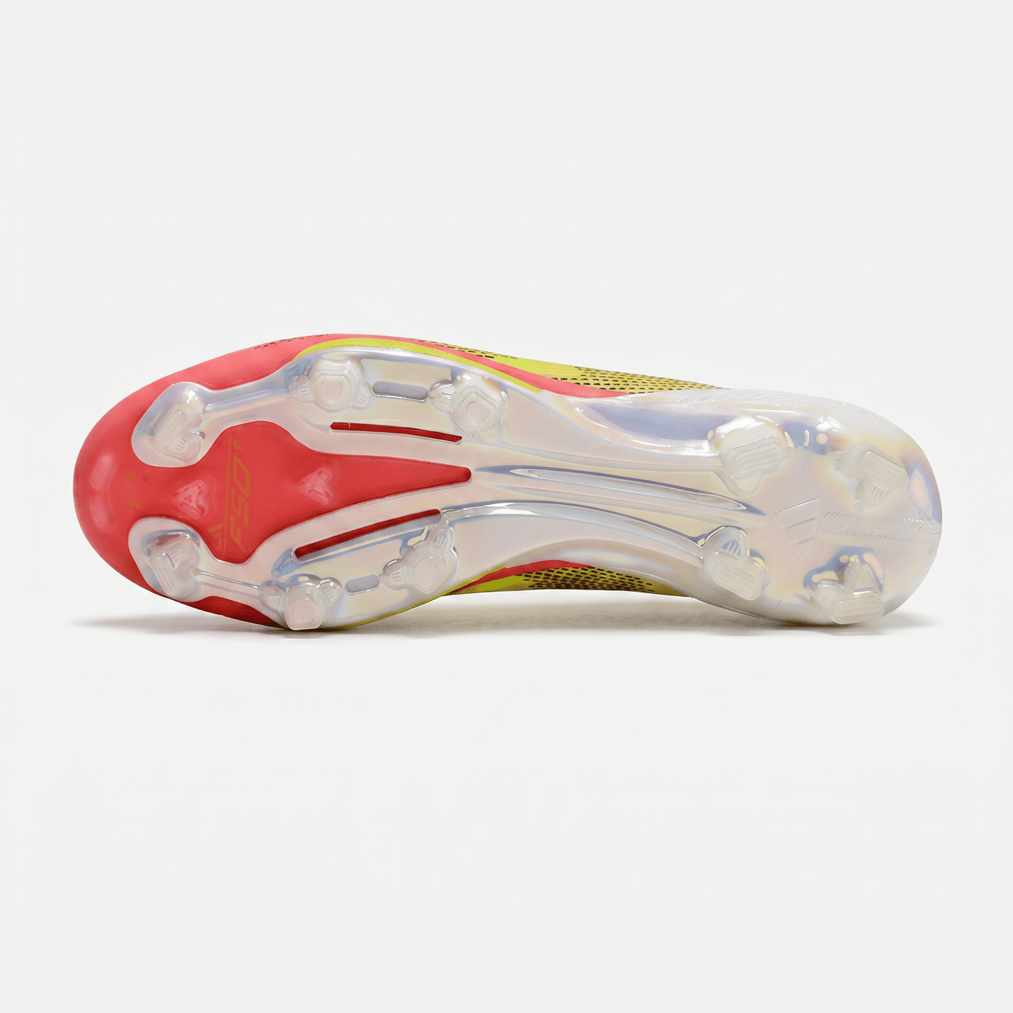 F50 Laceless FG White / Core Black / Yellow / Red - Elite Boots