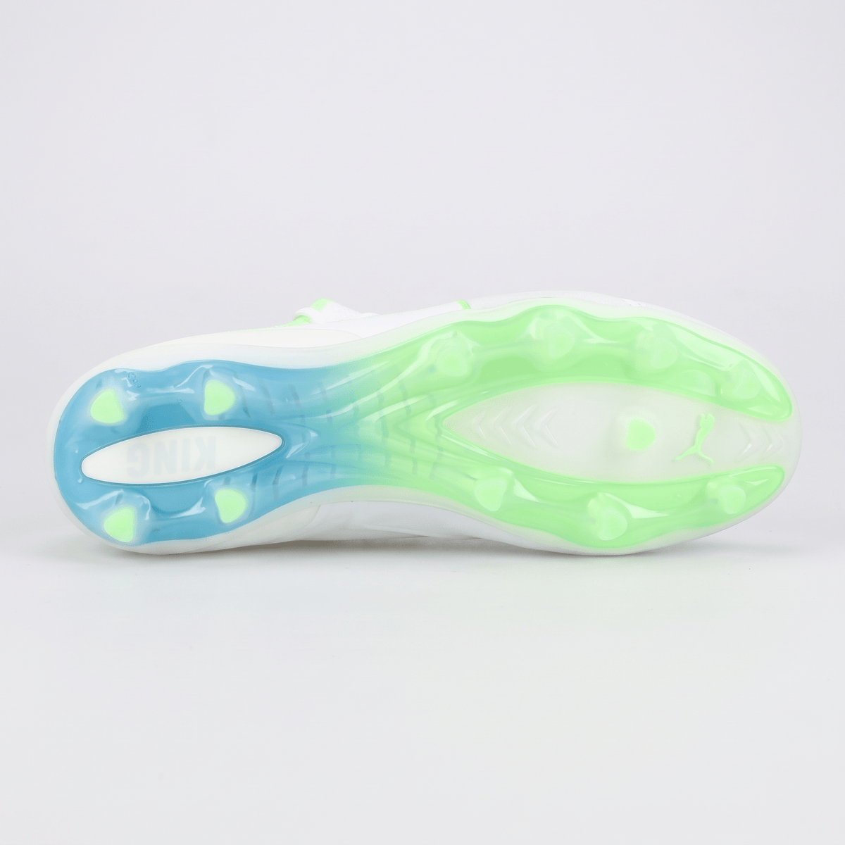 King 20 Ultimate FG/AG White / Luminous Blue / Elektro Green / Silver Mist - Elite Boots