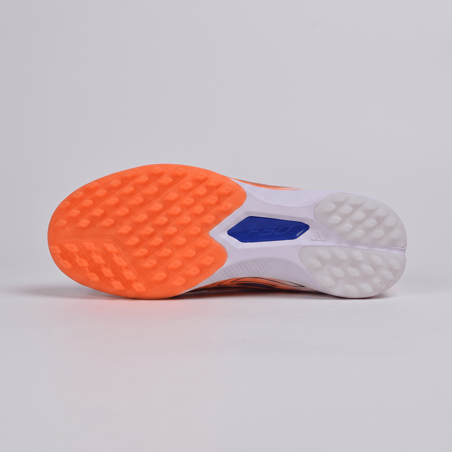 F50 Laceless TF Solar Orange / Lucid Blue / Cloud White - Elite Boots