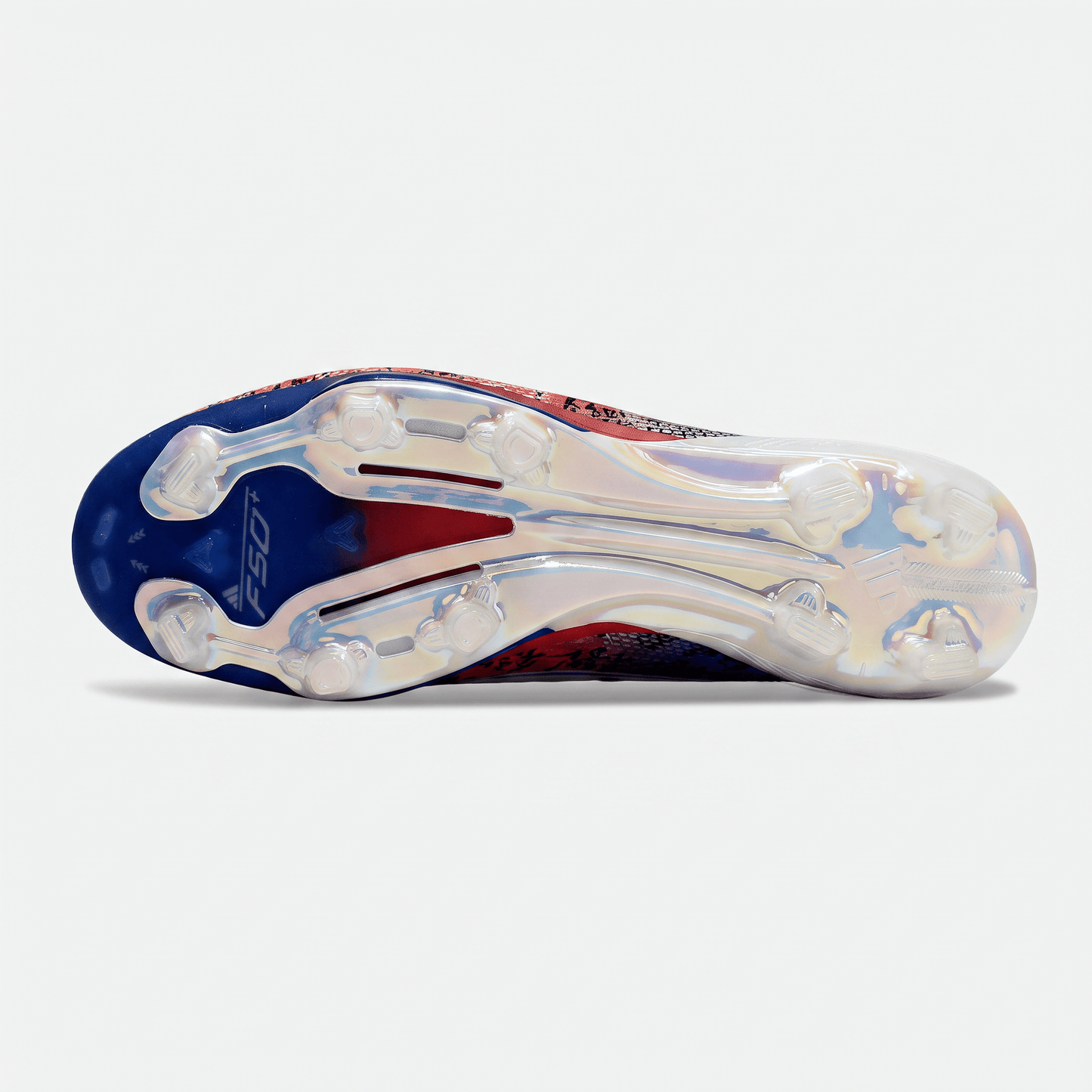 F50 LL Laceless White / Core Black / Bright Red / Lucid Blue - Elite Boots