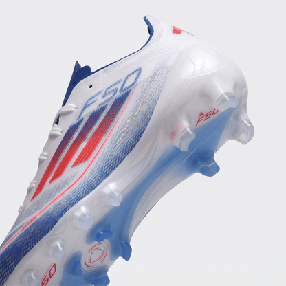 F50 FG Footwear White / Solar Red / Lucid Blue - Elite Boots