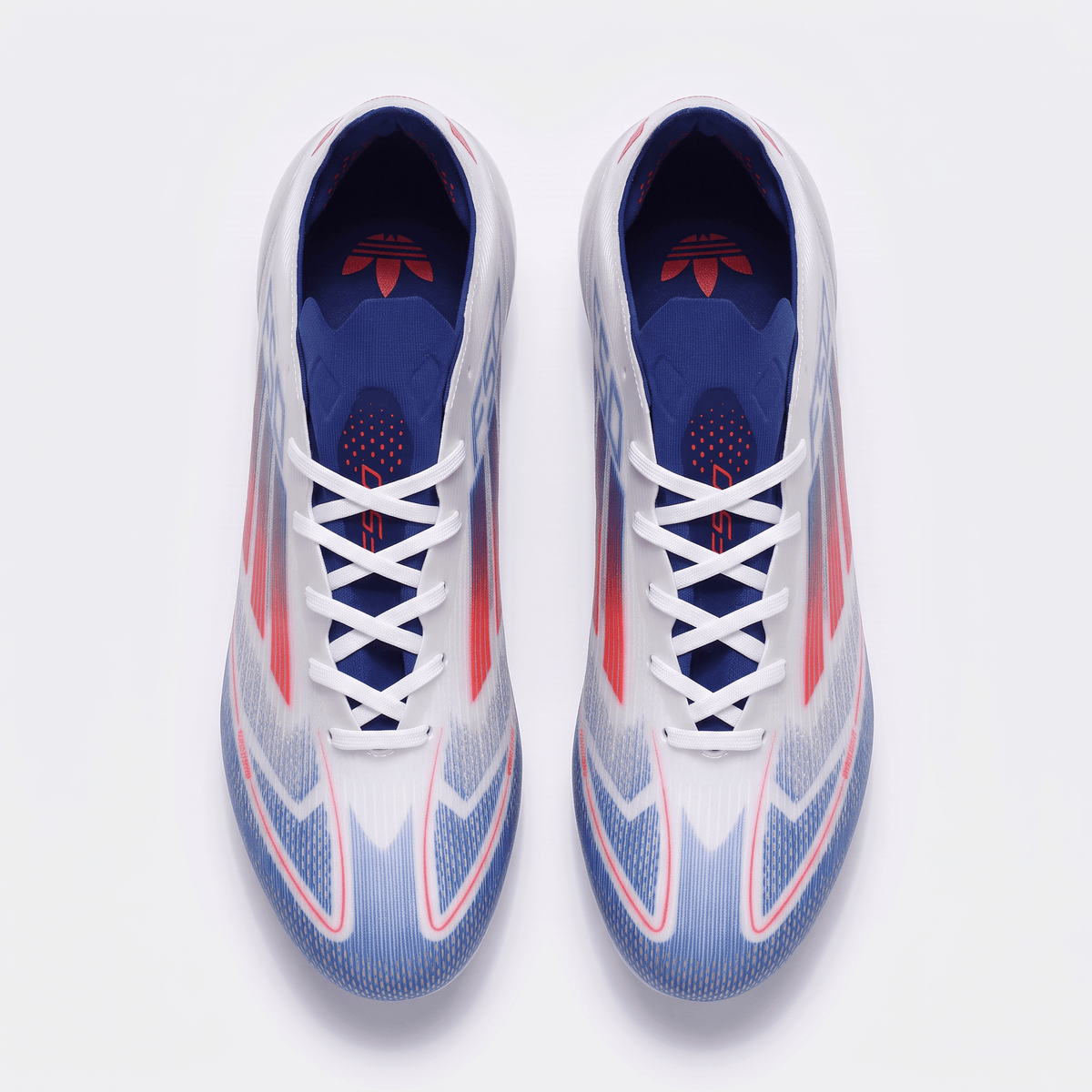 F50 FG Footwear White / Solar Red / Lucid Blue - Elite Boots
