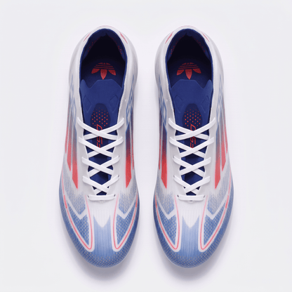 F50 FG Footwear White / Solar Red / Lucid Blue - Elite Boots