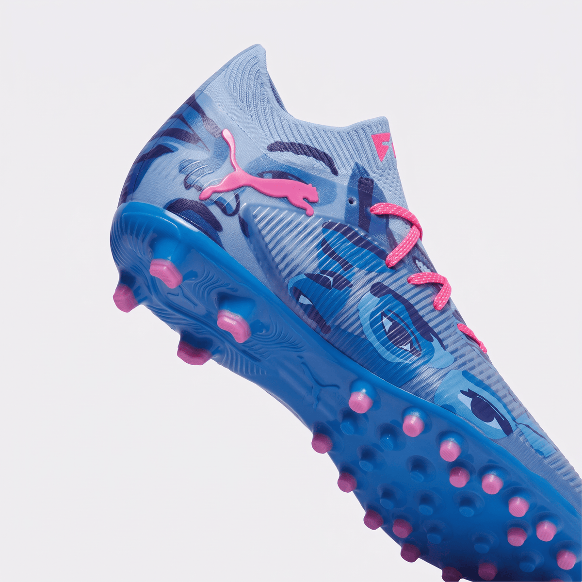 Future 8 Ultimate MG Blue Glimmer / White / Ultra Blue / Fluo Pink - Elite Boots
