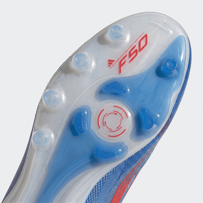 F50 FG Footwear White / Solar Red / Lucid Blue - Elite Boots