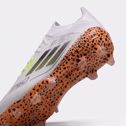 F50 FG White / Black / Leopard / Yellow - Elite Boots