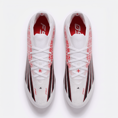 F50 FG Footwear White / Core Black / Lucid Red - Elite Boots