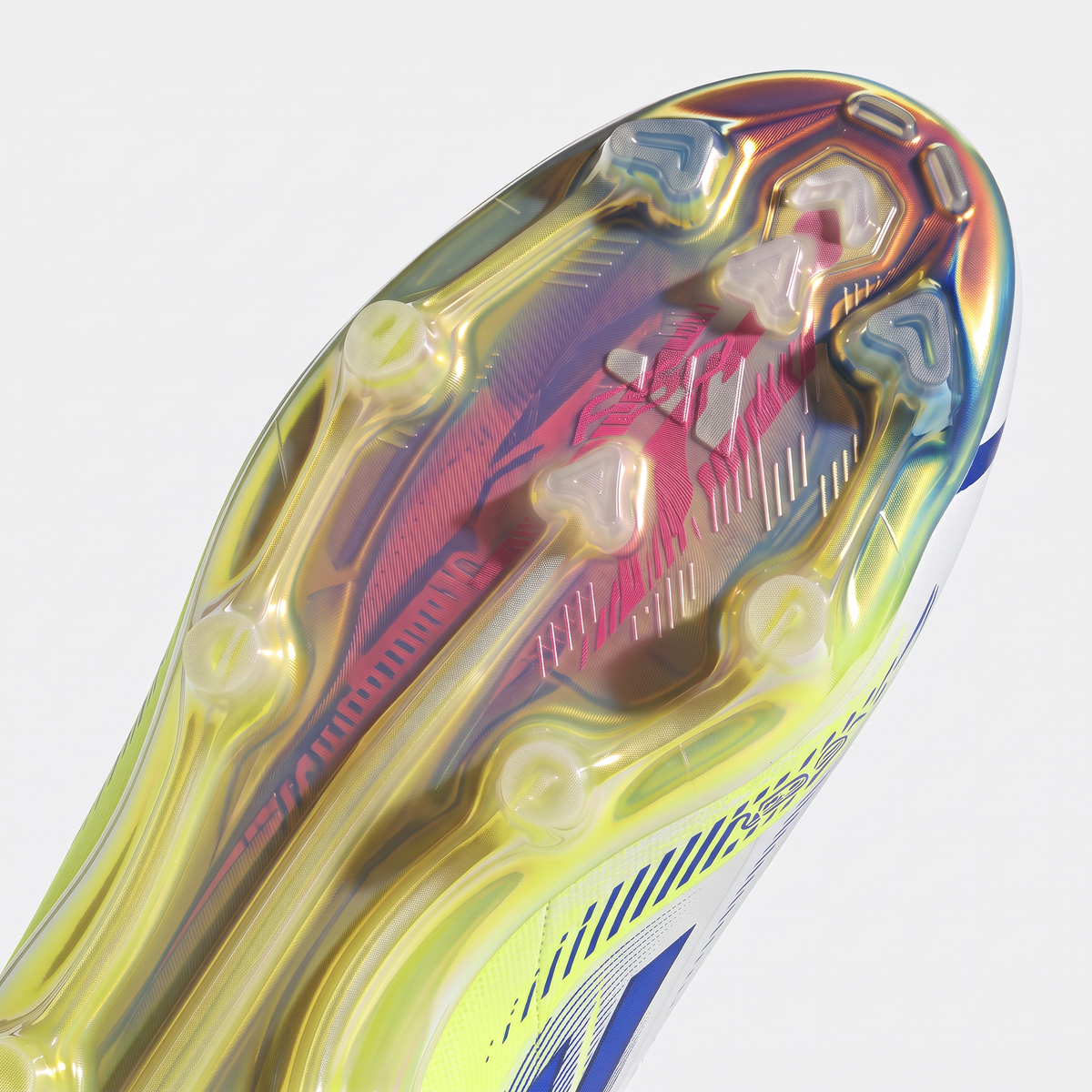 F50 Hyperfast Pro FG Footwear White / Lucid Blue / Solar Yellow - Elite Boots
