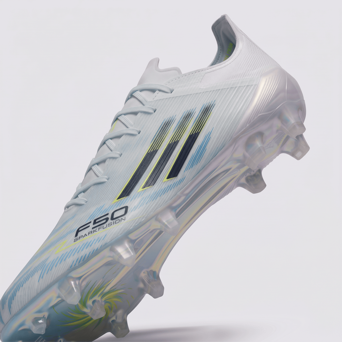 F50 Hyperfast Pro FG Cloud White / Lucid Blue / Solar Yellow - Elite Boots