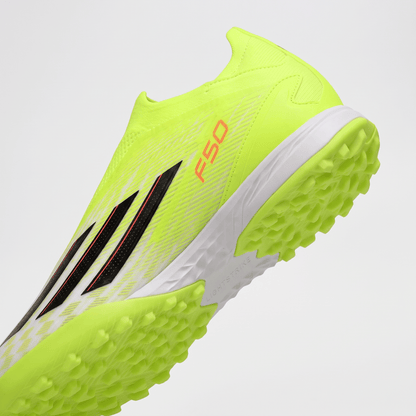 F50 Laceless TF Solar Yellow / Core Black / Lucid Red - Elite Boots