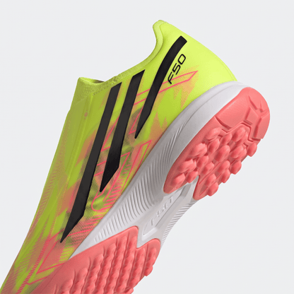 F50 Laceless TF Lucid Lemon / Core Black / Solar Red - Elite Boots