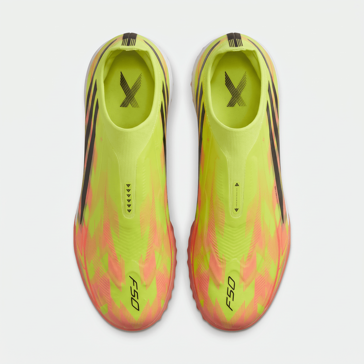 F50 Laceless TF Lucid Lemon / Core Black / Solar Red - Elite Boots