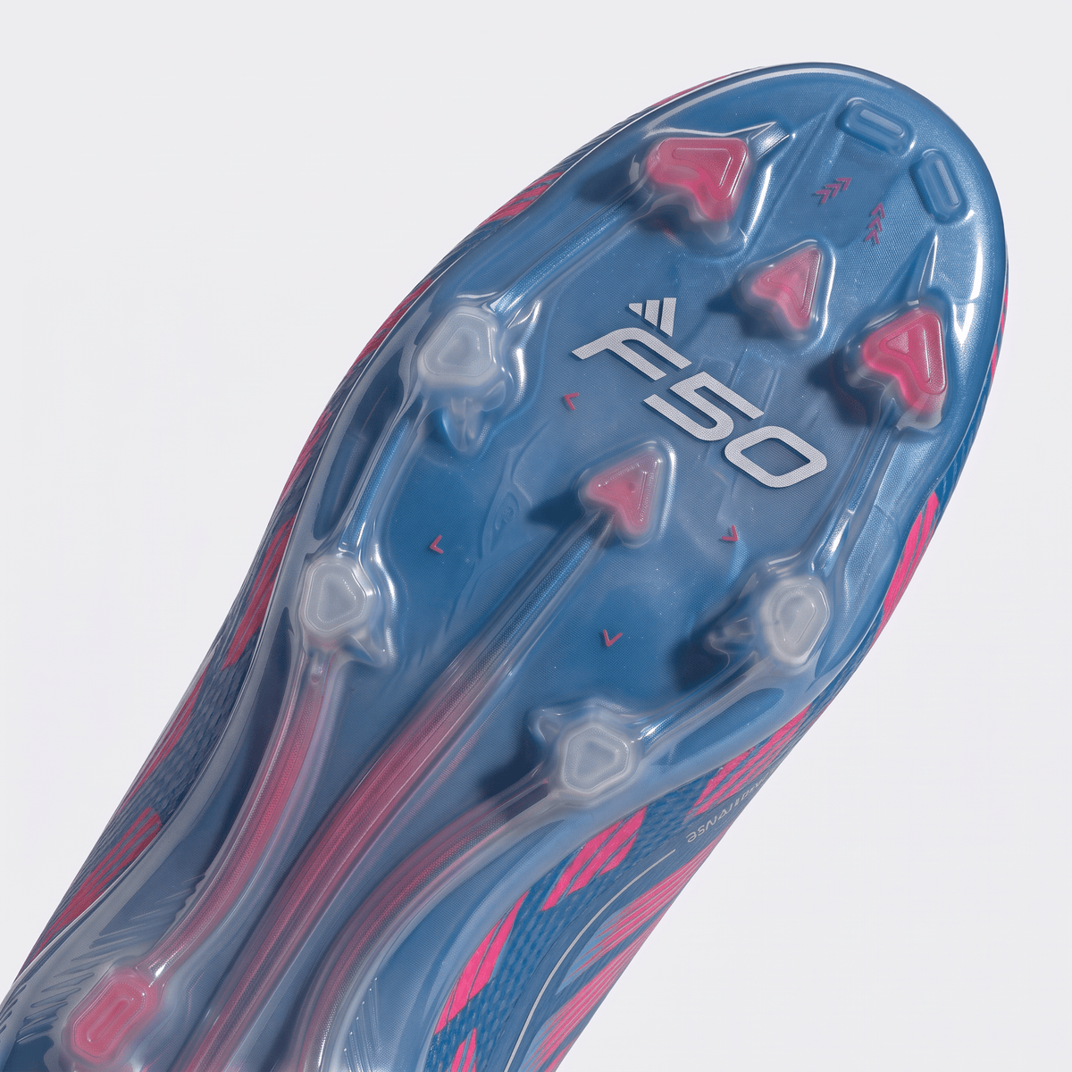 F50 Laceless FG Solar Blue / Footwear White / Solar Pink - Elite Boots