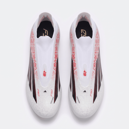 F50+ Laceless FG Footwear White / Core Black / Lucid Red - Elite Boots