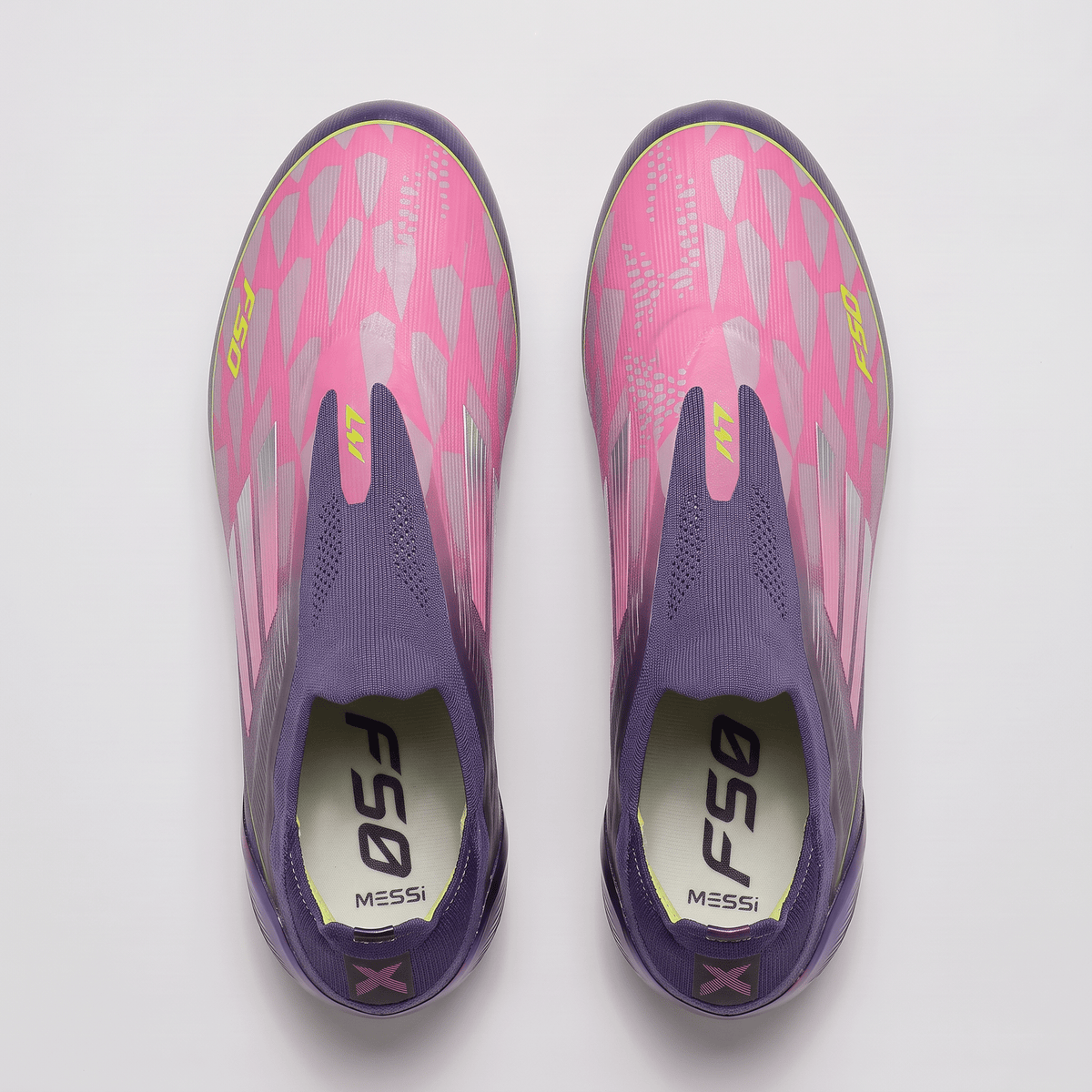 F50+ Laceless FG Purple / Pink / Purple Glow / Lucid Lemon - Elite Boots