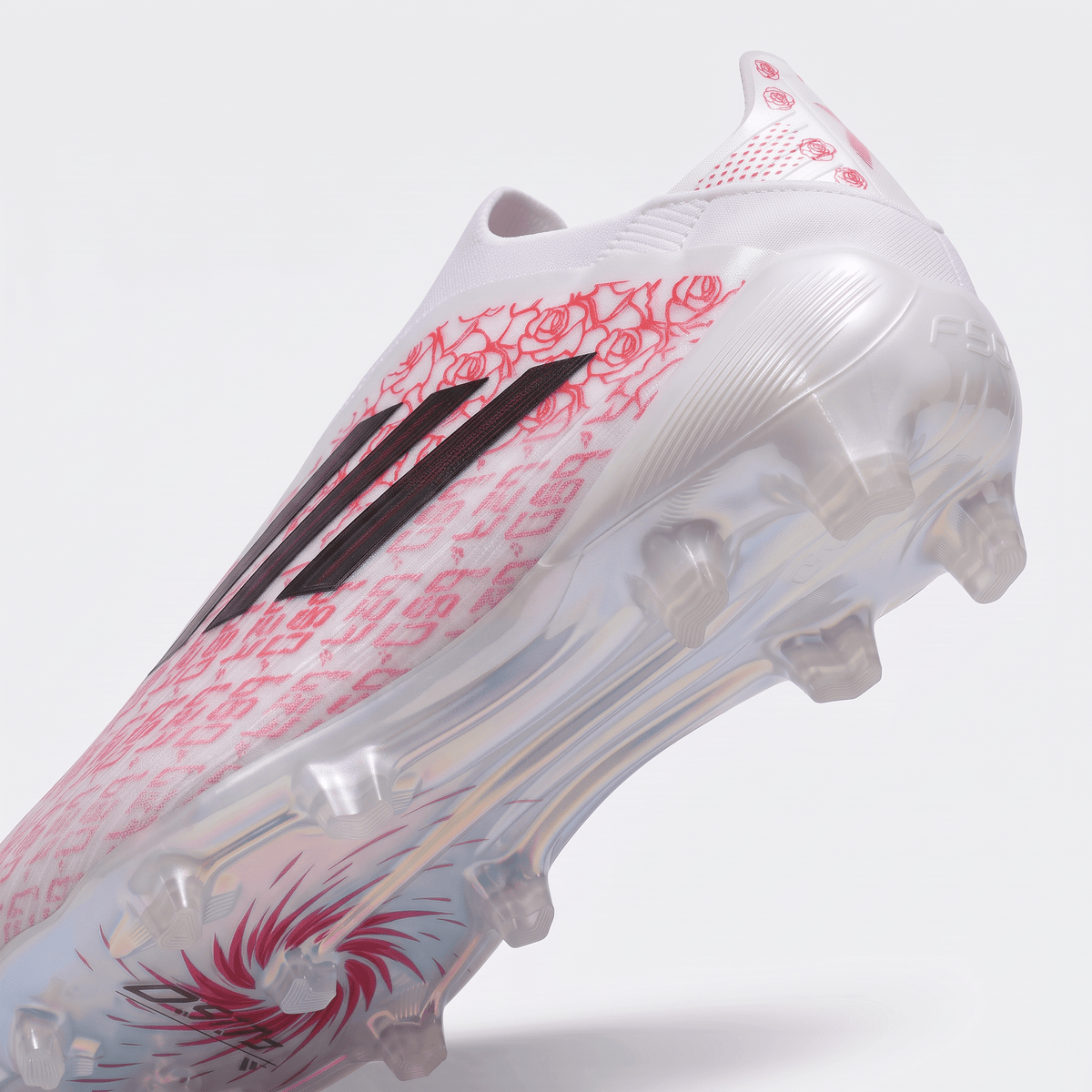 F50+ Laceless FG Footwear White / Core Black / Lucid Red - Elite Boots