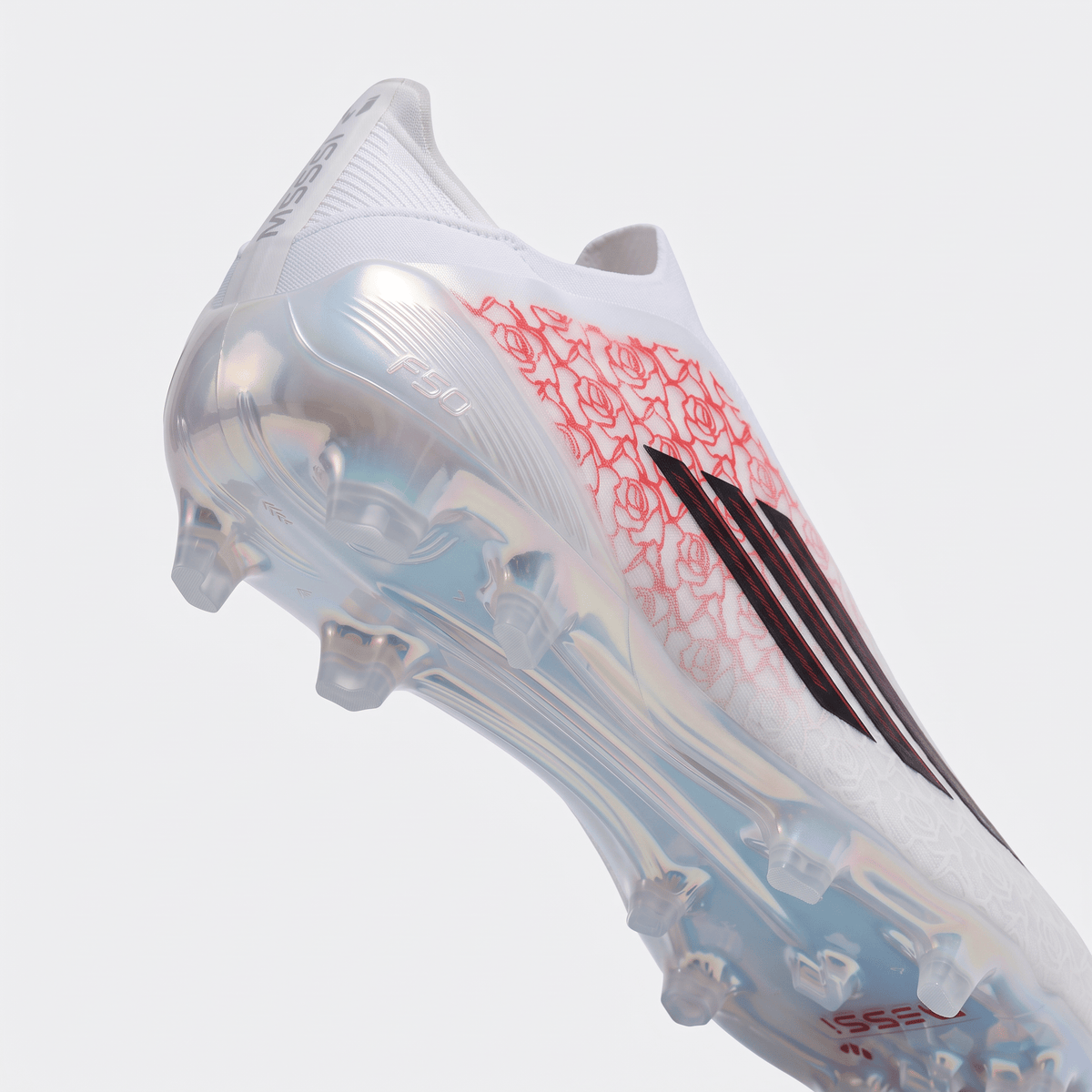 F50+ Laceless FG Footwear White / Core Black / Lucid Red - Elite Boots