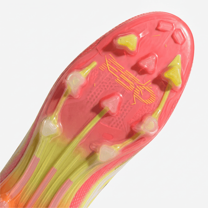 F50 Laceless FG Footwear White / Core Black / Solar Yellow - Elite Boots