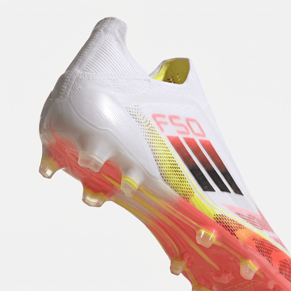 F50 Laceless FG Footwear White / Core Black / Solar Yellow - Elite Boots