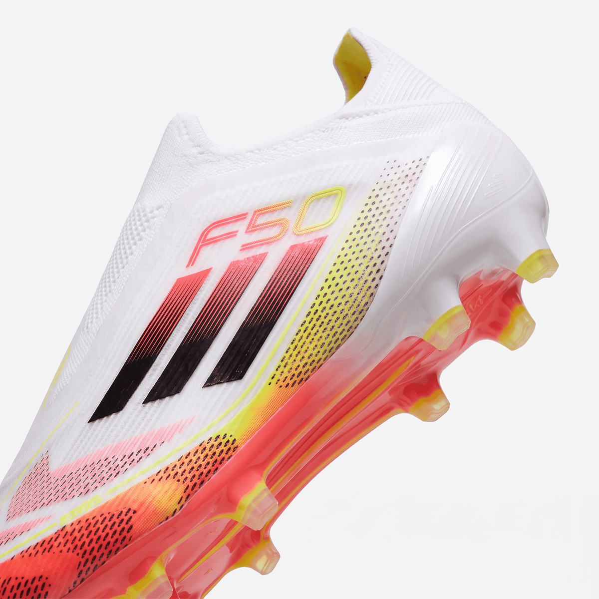 F50 Laceless FG Footwear White / Core Black / Solar Yellow - Elite Boots