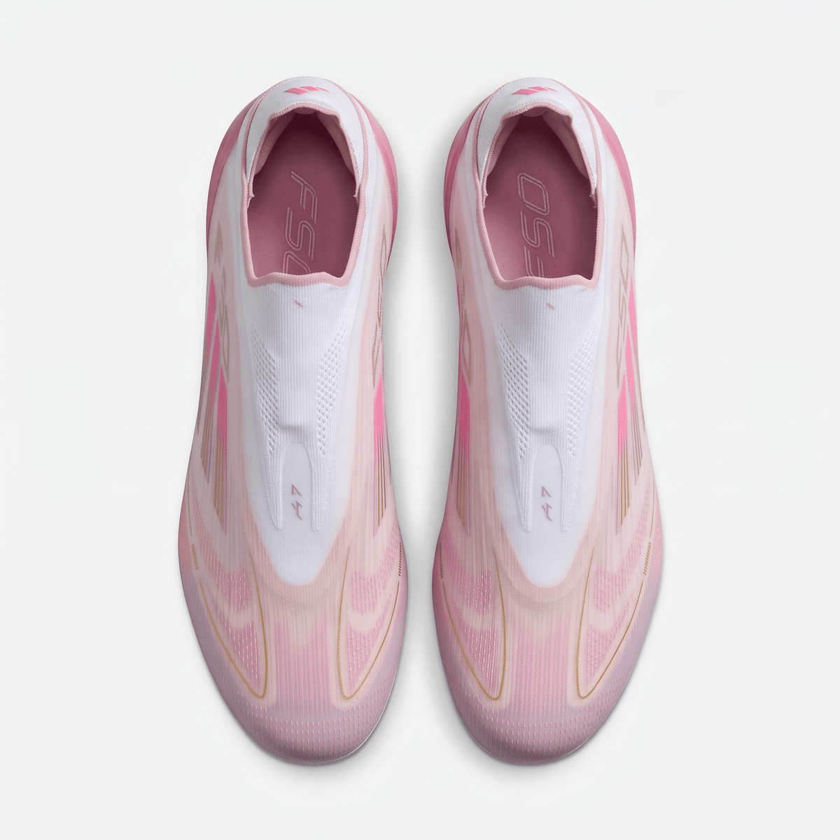 F50 Laceless FG Clear Pink / Purple Glow / Lite Pink - Elite Boots