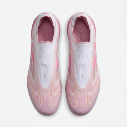 F50 Laceless FG Clear Pink / Purple Glow / Lite Pink - Elite Boots