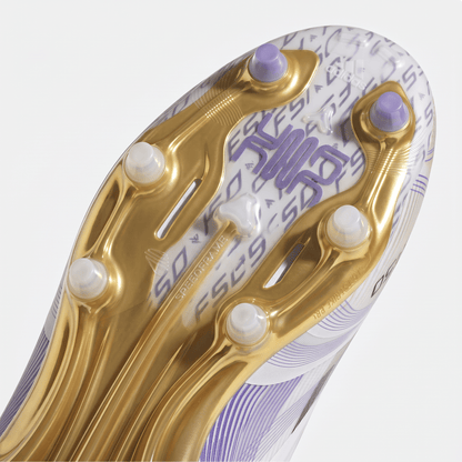 F50+ Laced FG White / Purple Glow / Gold Metallic / Core Black - Elite Boots
