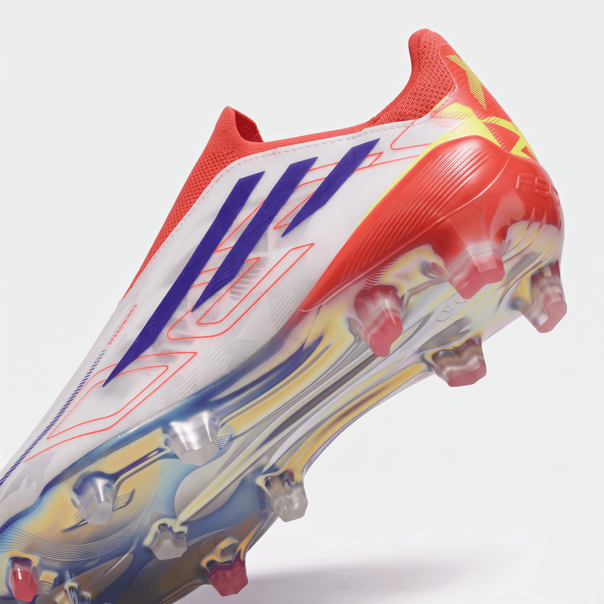 F50 Laced FG Footwear White / Lucid Blue / Solar Red - Elite Boots