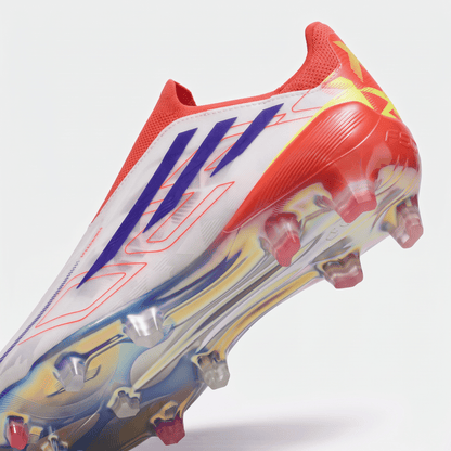 F50 Laced FG Footwear White / Lucid Blue / Solar Red - Elite Boots