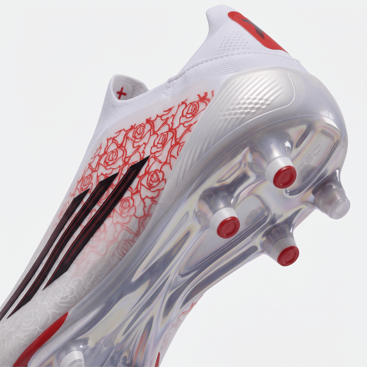 F50 LL Laceless Signature Edition White / Core Black / Lucid Red - Elite Boots