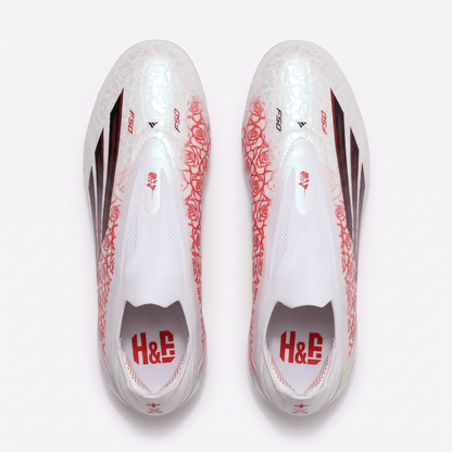 F50 LL Laceless Signature Edition White / Core Black / Lucid Red - Elite Boots