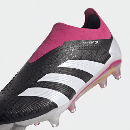 Predator 24 Laceless FG Core Black / White / Pink Shock - Elite Boots