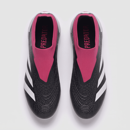 Predator 24 Laceless FG Core Black / White / Pink Shock - Elite Boots
