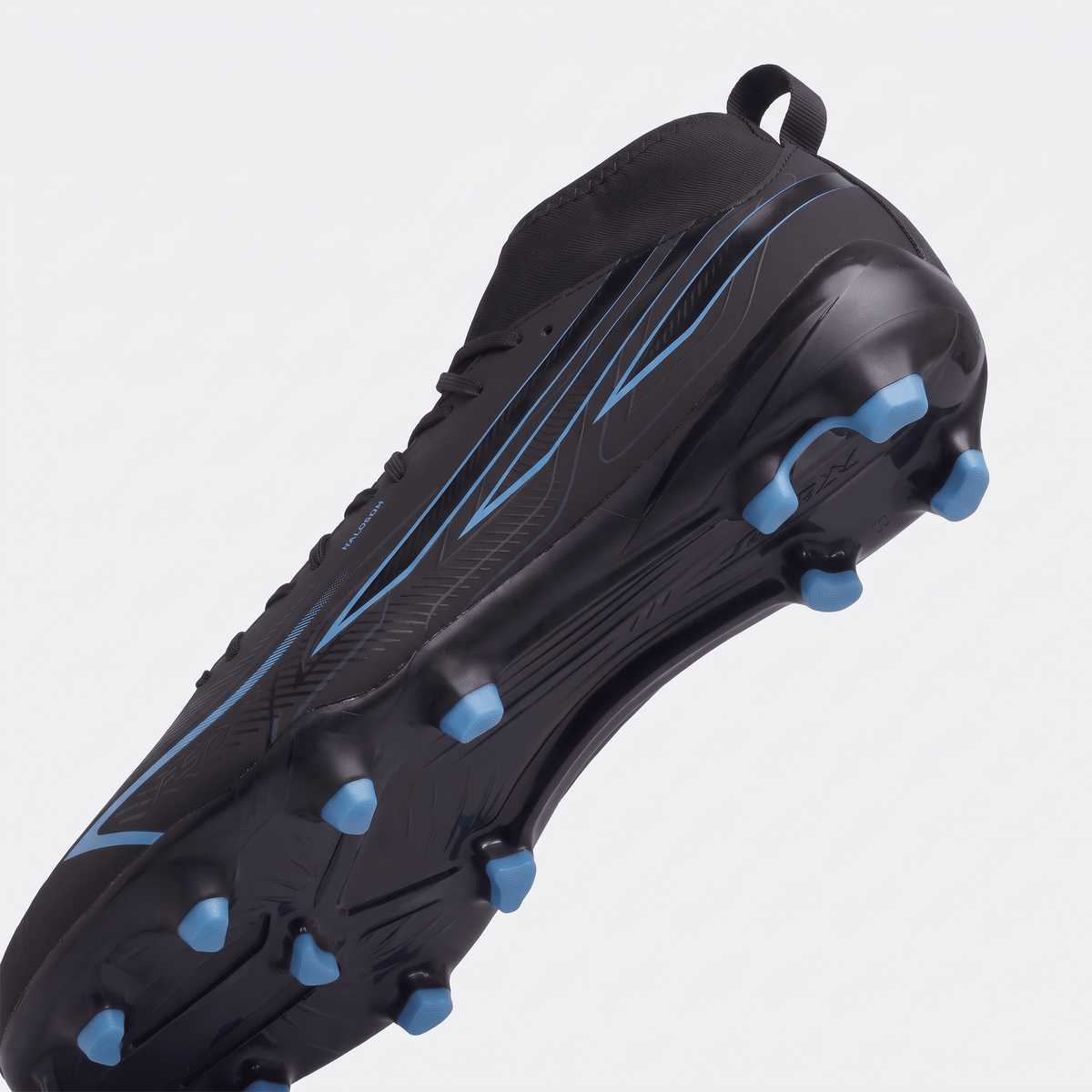 F50 Hyperfast League Mid Cut FG Core Black / Lucid Ray Blue - Elite Boots