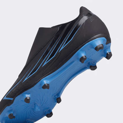 F50 Hyperfast Club Velcro Flexible Ground Core Black / Lucid Ray Blue - Elite Boots