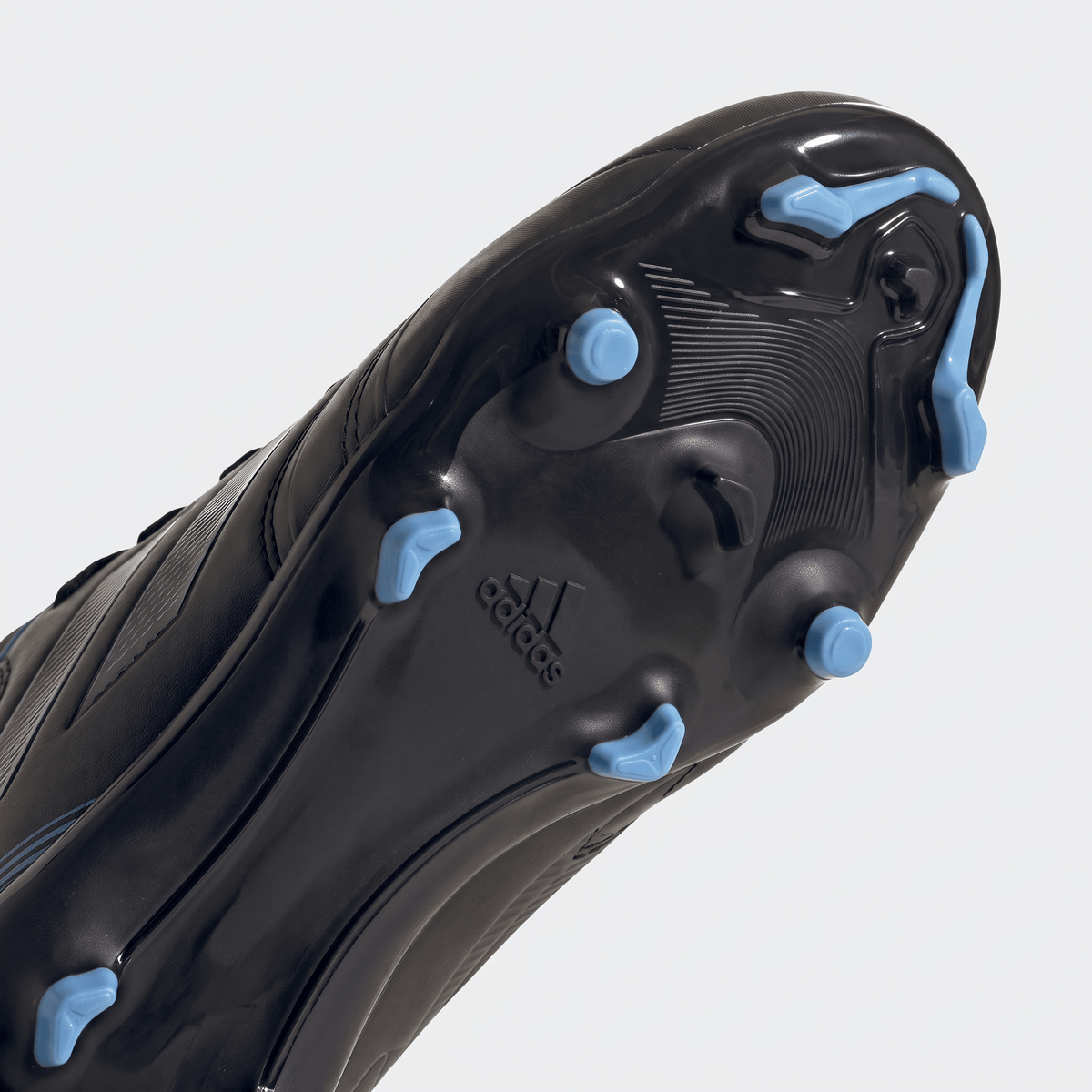 F50 Hyperfast League Mid Cut FG Core Black / Lucid Ray Blue - Elite Boots