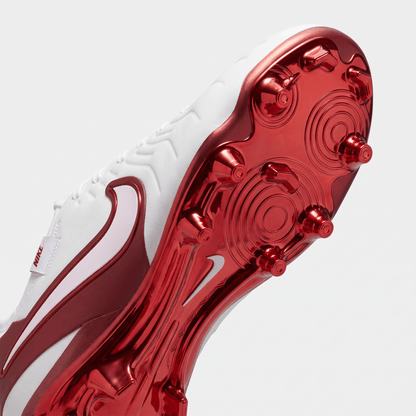 Tiempo Legend 10 FG White / Metallic Crimson / Light Pink - Elite Boots