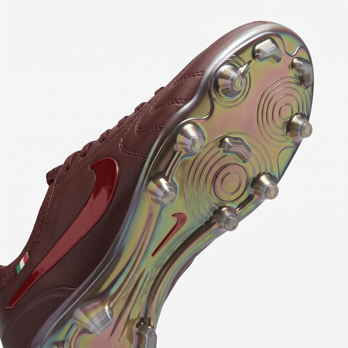 Tiempo Legend 10 FG Port Wine / Bright Crimson / Iridescent Chrome - Elite Boots