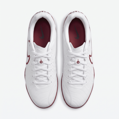 Tiempo Legend 10 Pro TF White / Team Red (Deep Maroon) - Elite Boots