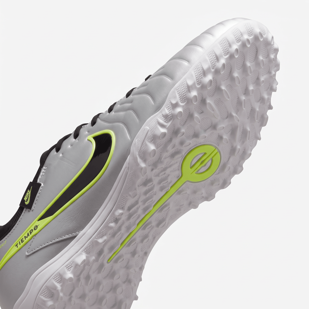 Tiempo Legend 10 Academy TF Metallic Silver / Black / Volt / White - Elite Boots