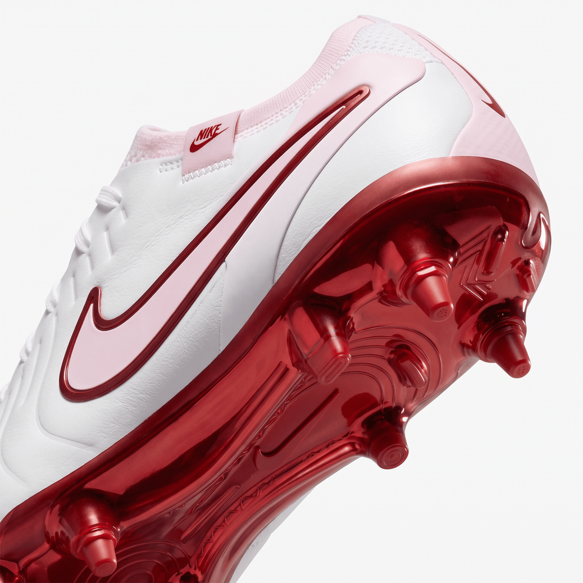 Tiempo Legend 10 FG White / Metallic Crimson / Light Pink - Elite Boots