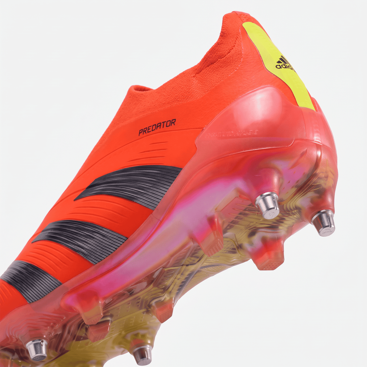 Predator 24 Laceless FG Red / Black / Team Solar Yellow - Elite Boots