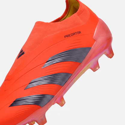 Predator 24 Laceless FG Red / Black / Team Solar Yellow - Elite Boots