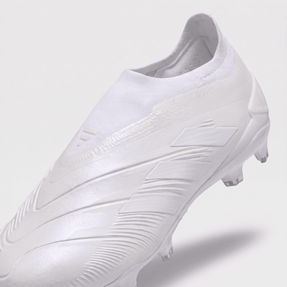 Predator Laceless FG Footwear White / Footwear White / Core Black - Elite Boots