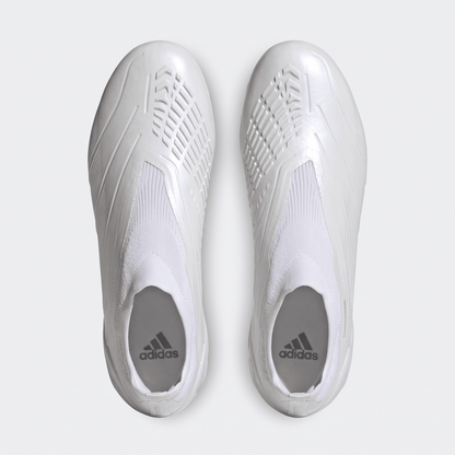 Predator Laceless FG Footwear White / Footwear White / Core Black - Elite Boots